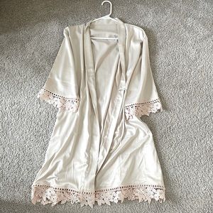 Champagne satin robe